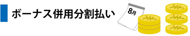 ボーナス併用分割払い
